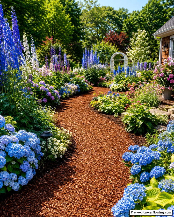 Curved Mulch Pathways - 25 Mulch Pathway Ideas for a Beautiful Garden