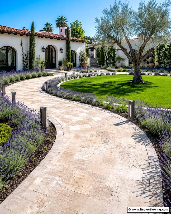 Curved Pathways - 25 Paver Walkway Ideas to Enhance Your Outdoor Space