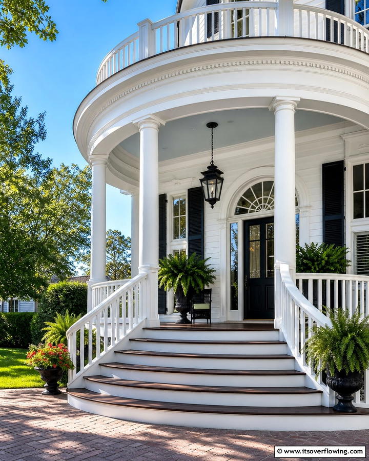 Curved Railings for a Unique Look - 25 Front Porch Railing Ideas to Enhance Curb Appeal