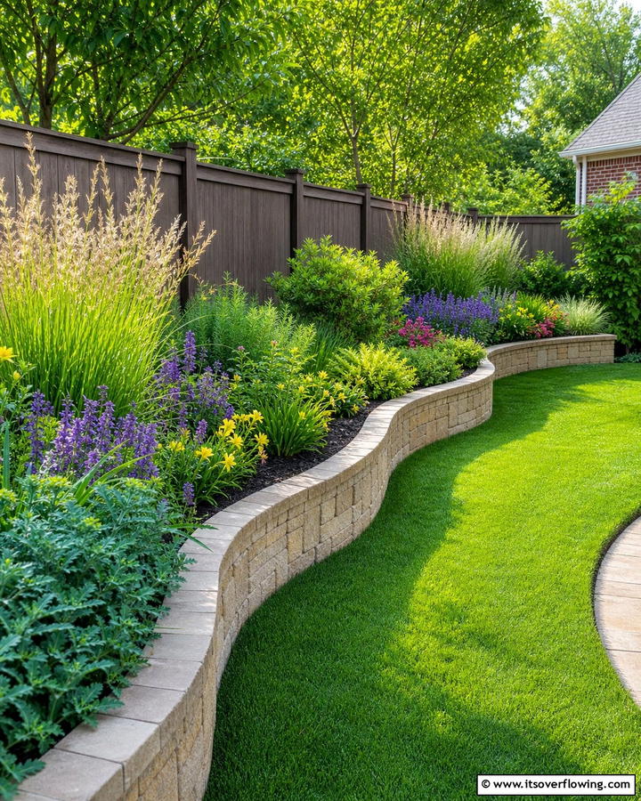 Curved Raised Beds - 20 Raised Garden Bed Along Fence Ideas for Your Yard