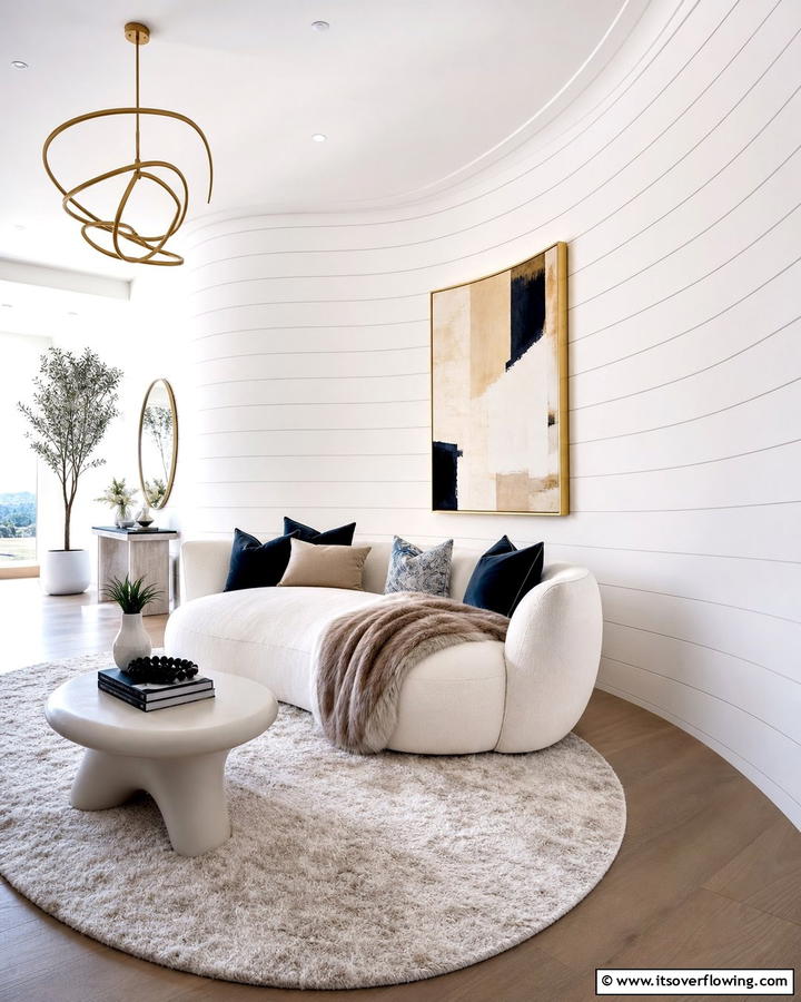 Curved Shiplap Accent Wall - 21 Shiplap Accent Wall Ideas for Rustic & Modern Homes