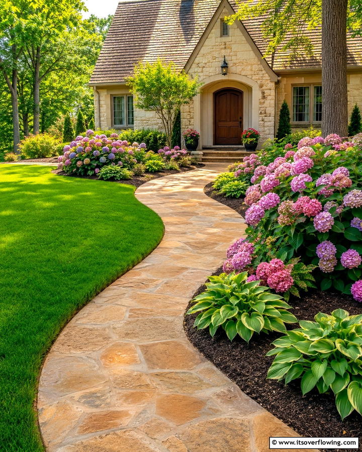 Curved Walkway Design - 25 Front Walkway Ideas to Enhance Your Home’s Curb Appeal