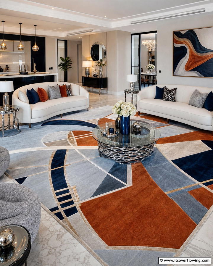 Custom Area Rugs for Defined Spaces - 25 Luxury Living Room Ideas for a Sophisticated Look