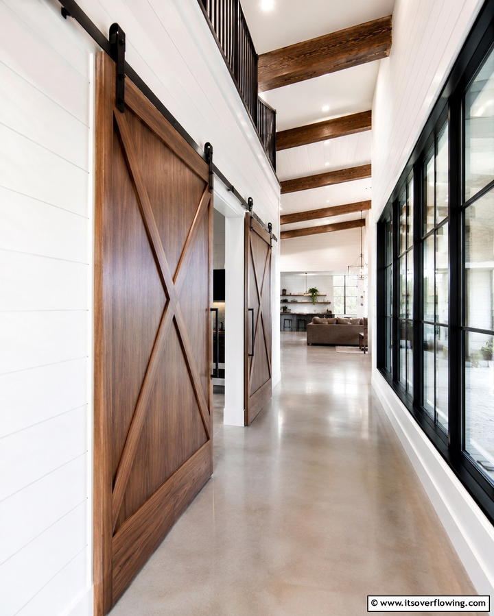 Custom Barn Doors and Windows - 30 Barndominium Interior Ideas for Spacious Living Designs