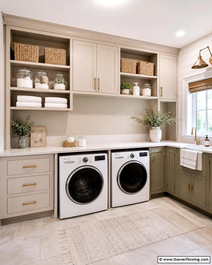 Custom Built In Cabinets for a Seamless Look - 25 Laundry Room Cabinet Ideas for Organization