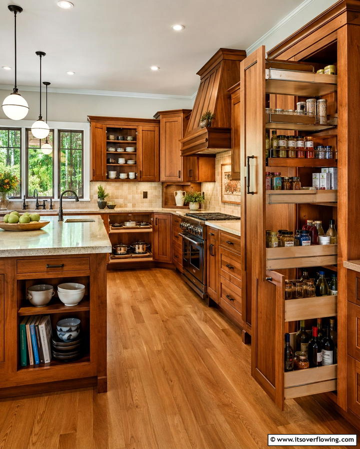Custom Built In Storage - 25 Craftsman Kitchen Ideas for a Classic and Timeless Design