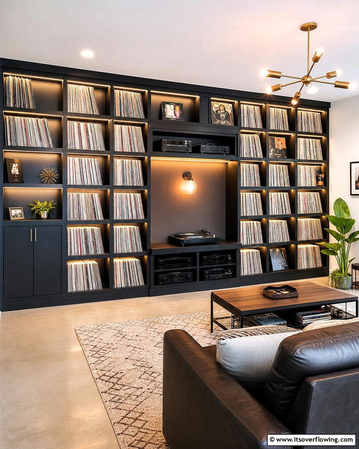 Custom Built Solutions - 20 Vinyl Record Storage Ideas for Music Lovers