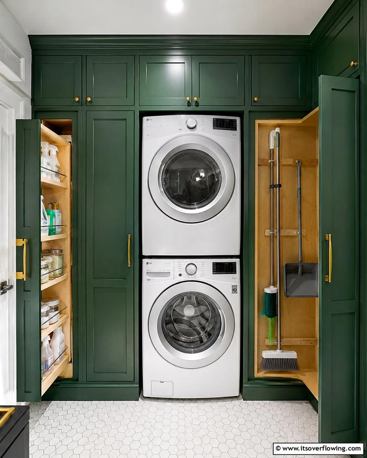 Custom Cabinetry - 25 Laundry Closet Ideas for Small Spaces