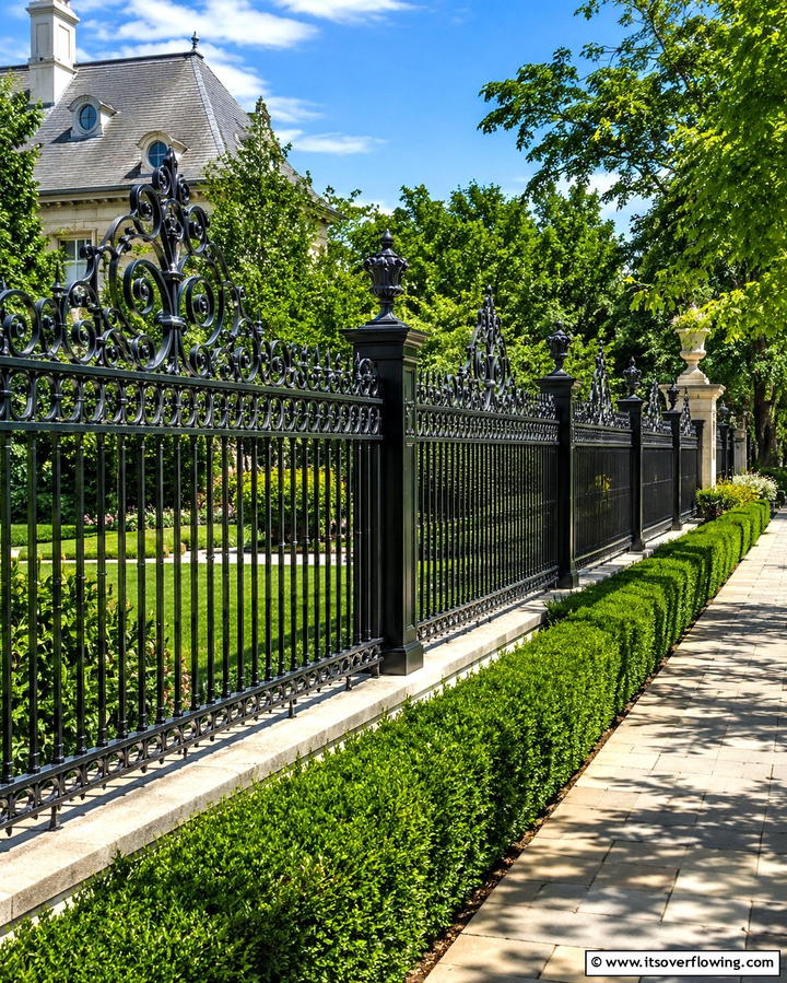 Custom Carved Wooden Fence - 30 Backyard Fence Ideas for Style and Functionality
