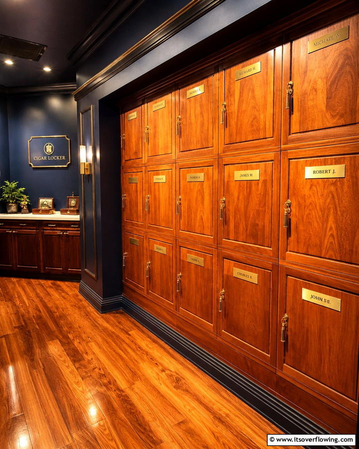 Custom Cigar Locker - 30 Sophisticated Cigar Room Designs for Luxurious Relaxation