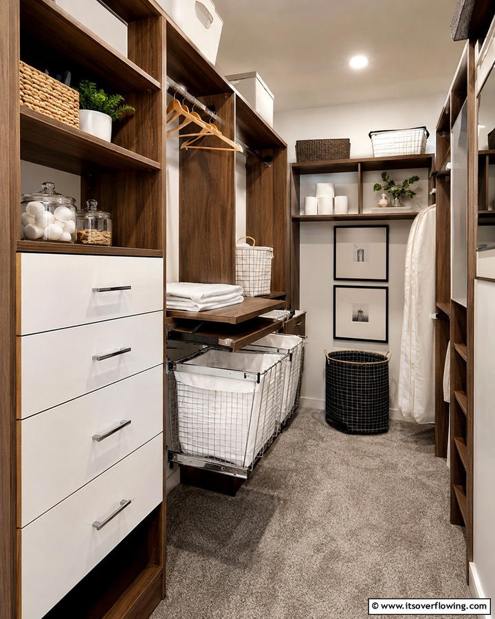 Custom Closet Inserts - 25 Laundry Basket Storage Ideas for a Tidy Home