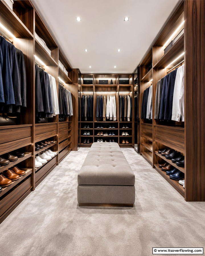 Custom Closets - 25 Townhouse Interior Design Ideas for Modern Living