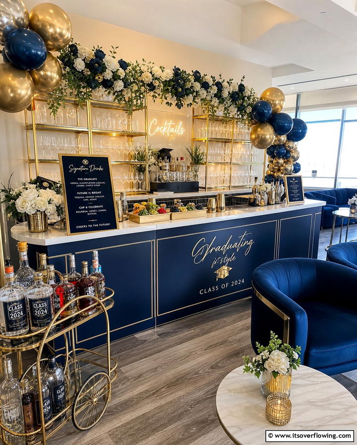 Custom Cocktail Bar Graduation Party - 21 Graduation Party Ideas for Memorable Celebrations