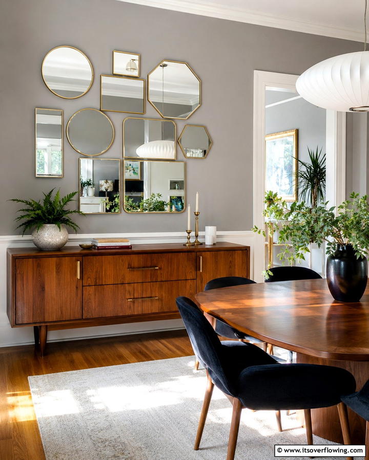 Custom Collage - 30 Stunning Dining Room Mirror Ideas for Elegance