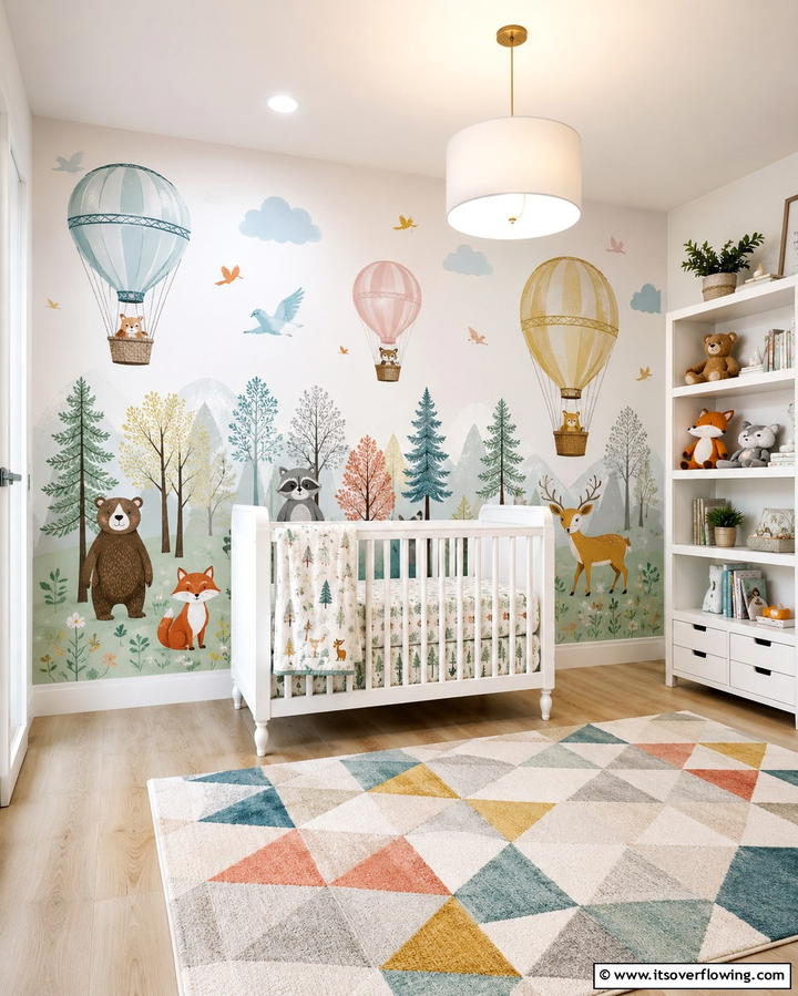 Custom Decal Installations - 30 Nursery Accent Wall Ideas for a Charming Baby Room