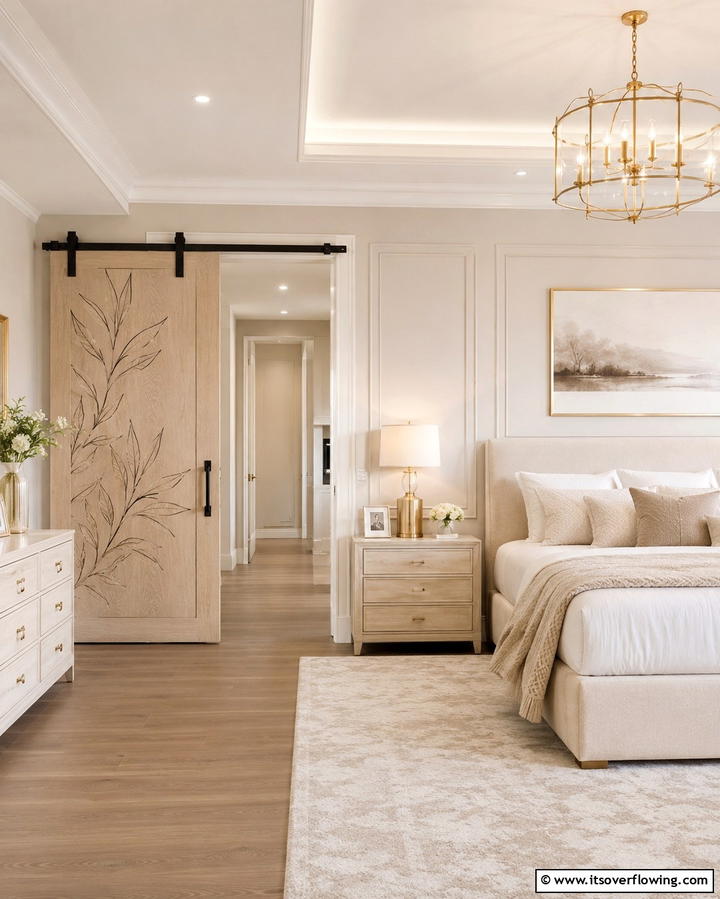 Custom Engraved Barn Door - 30 Stylish Barn Door Ideas for Modern Home Organization