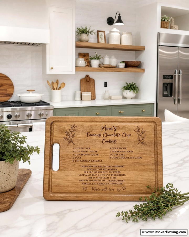 Custom Engraved Recipe Cutting Board - 21 Thoughtful Family Gift Ideas for Every Occasion