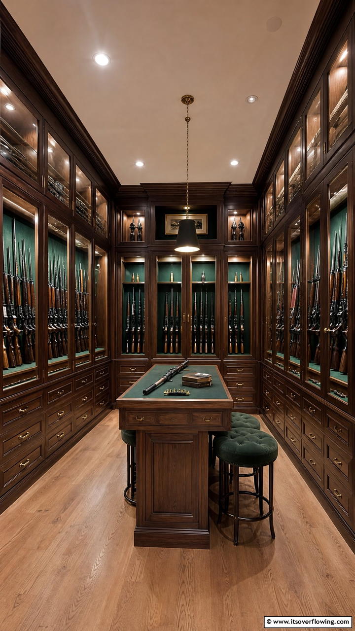 Custom Gun Cabinets - 25 Man Cave Gun Room Ideas for the Ultimate Space