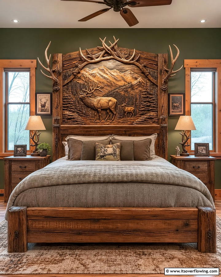 Custom Headboards - 20 Hunting Bedroom Ideas for a Rustic Retreat