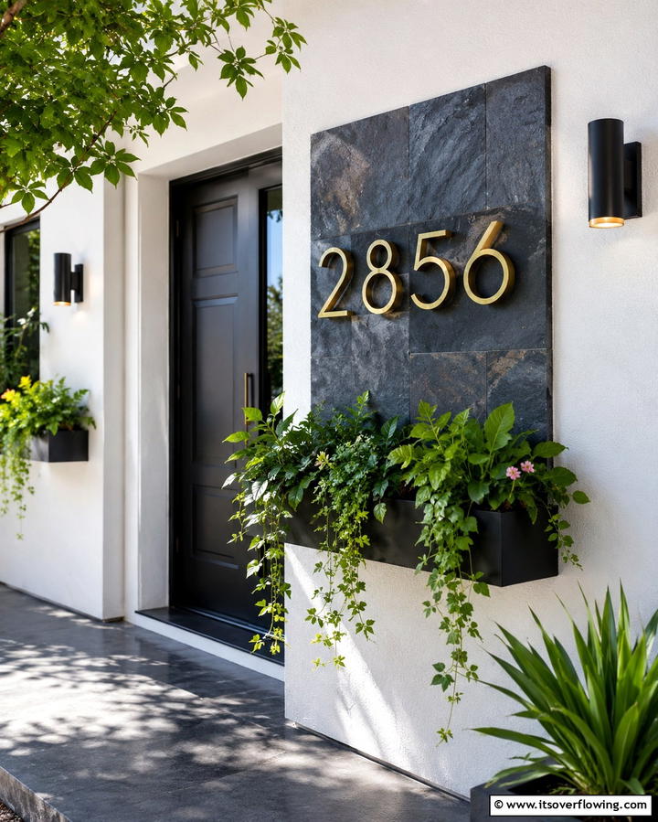 Custom House Numbers - 30 Small Front Porch Ideas to Boost Curb Appeal