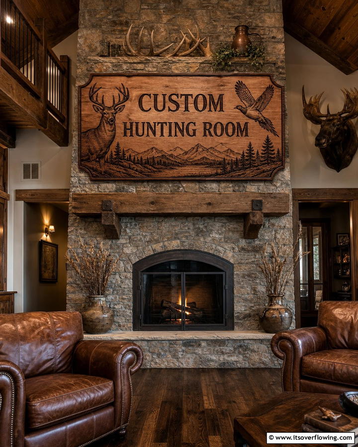 Custom Hunting Room Signage - 25 Hunting Room Ideas for the Ultimate Sportsman’s Retreat