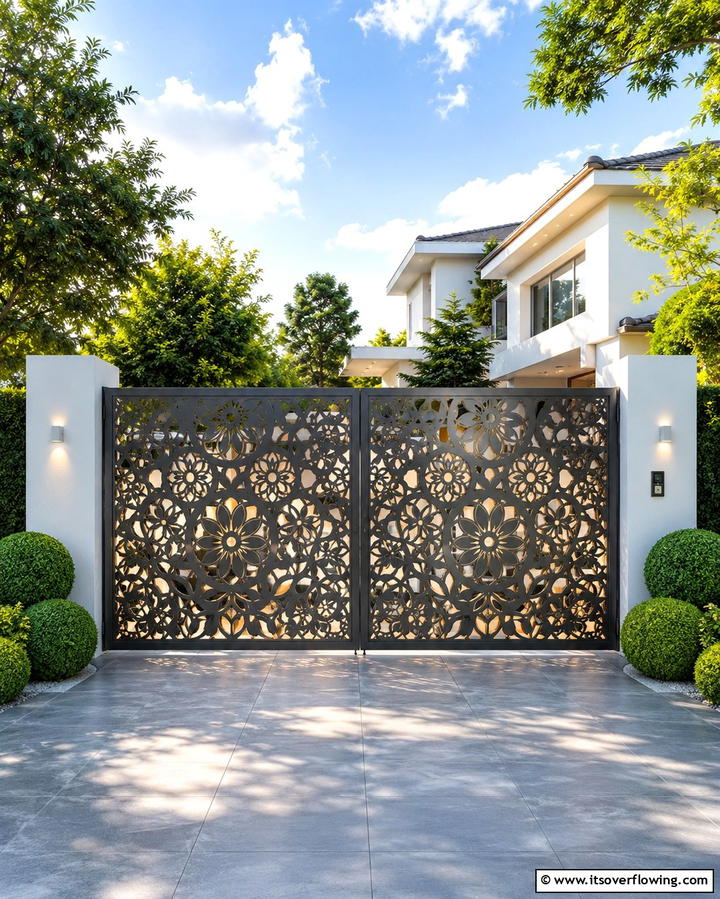 Custom Laser Cut Designs Gate - 30 Inviting Front Gate Designs for Home Entrances
