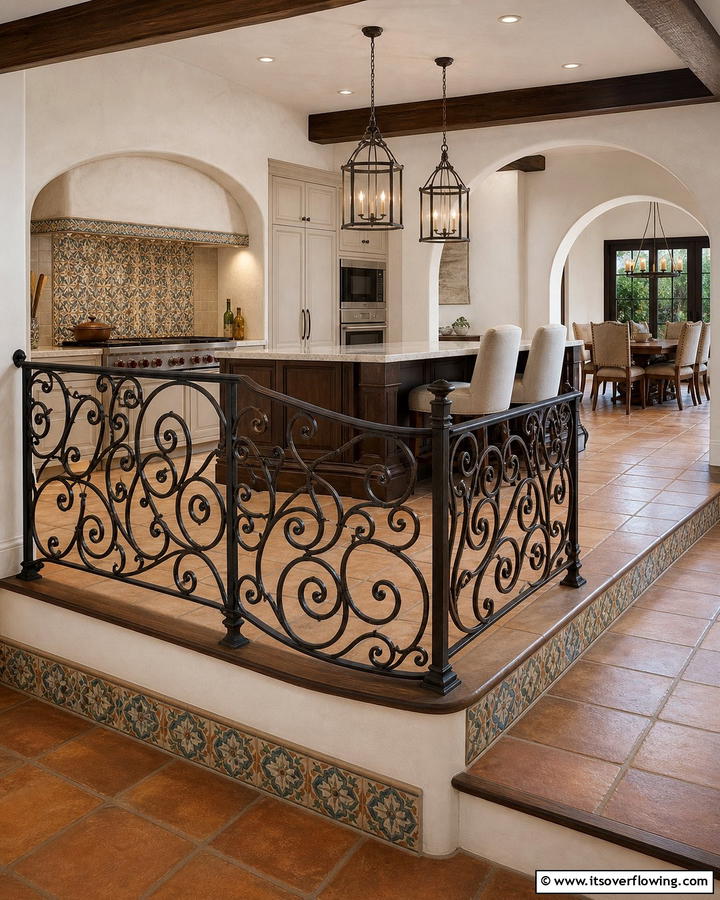 Custom Mediterranean Railing - 21 Mediterranean Kitchen Ideas for Warm & Inviting Vibes
