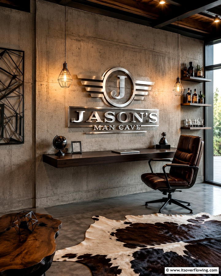 Custom Metal Sign - 20 Man Cave Sign Ideas for a Personalized Space