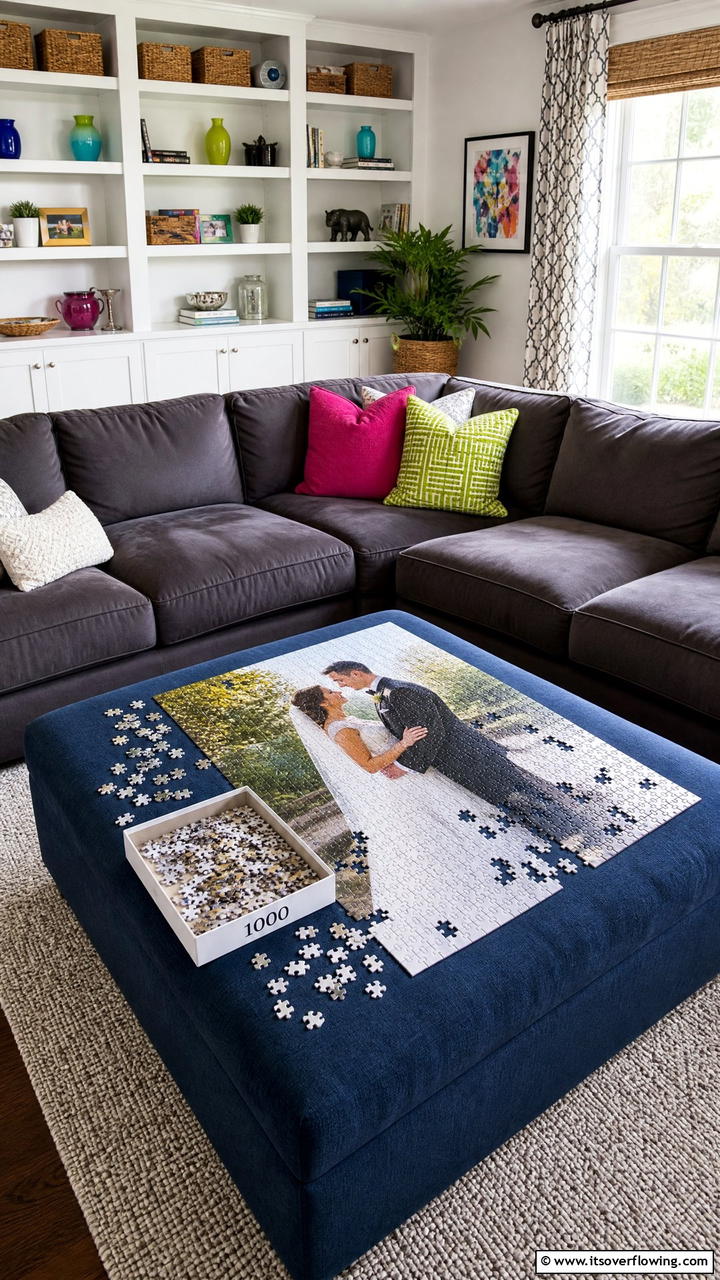 Custom Puzzle of a Wedding Photo - 25 First Wedding Anniversary Gift Ideas to Celebrate Love