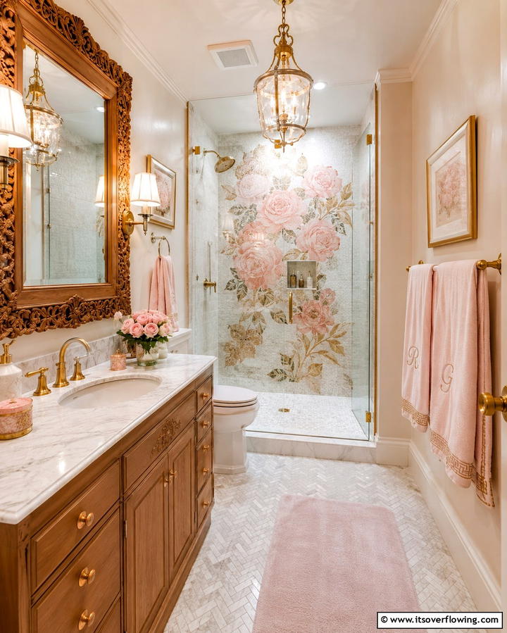 Custom Romantic Details - 30 Romantic Bathroom Ideas for a Luxurious Spa Retreat
