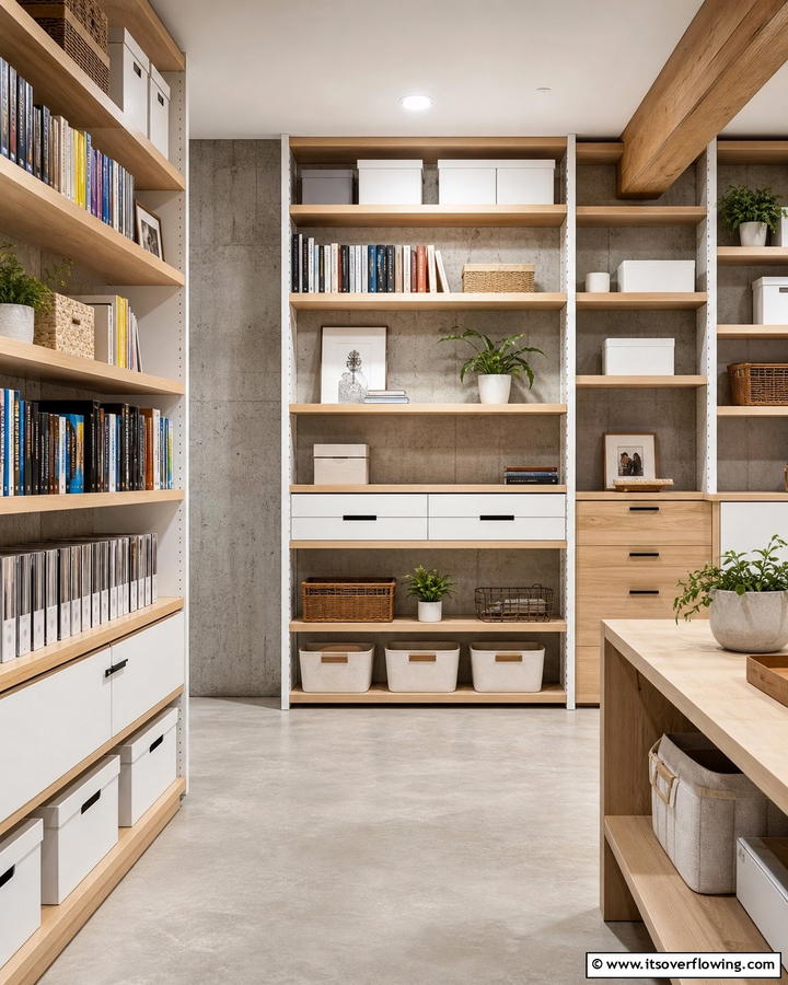 Custom Shelving Units - 21 Basement Storage Ideas to Organize Clutter with Style