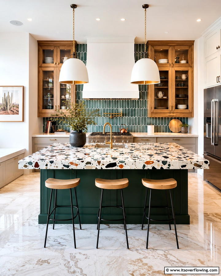 Custom Terrazzo Designs for Personalization - 20 Terrazzo Kitchen Countertops for a Unique Look