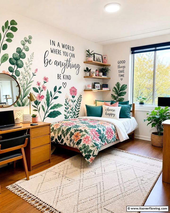 Custom Wall Decals - 21 Dorm Room Decorating Ideas for Style and Function