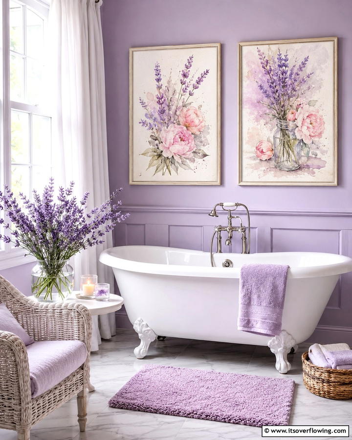 Custom Watercolor Paintings - 30 Bathroom Art Ideas to Elevate Your Walls with Personality