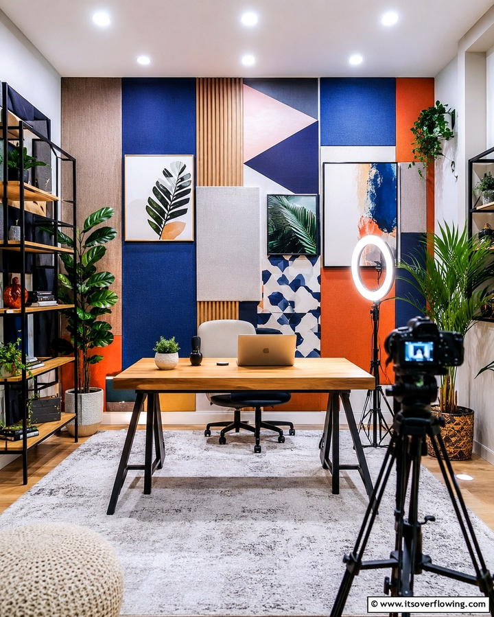 Customizable Backdrop Wall - 25 Inspiring Content Creator Room Ideas for Productivity