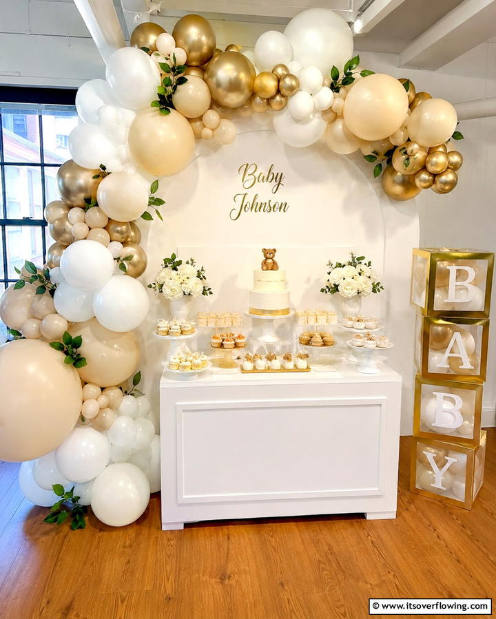 Customizable Balloon Garland - 30 Baby Shower Centerpiece Ideas for Adorable Themes