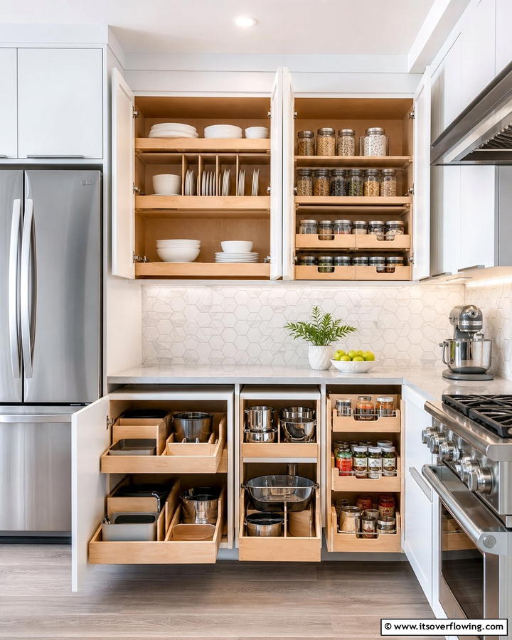Customizable Cabinet Inserts - 21 Kitchen Cabinet Organization Ideas for Clutter-Free Spaces