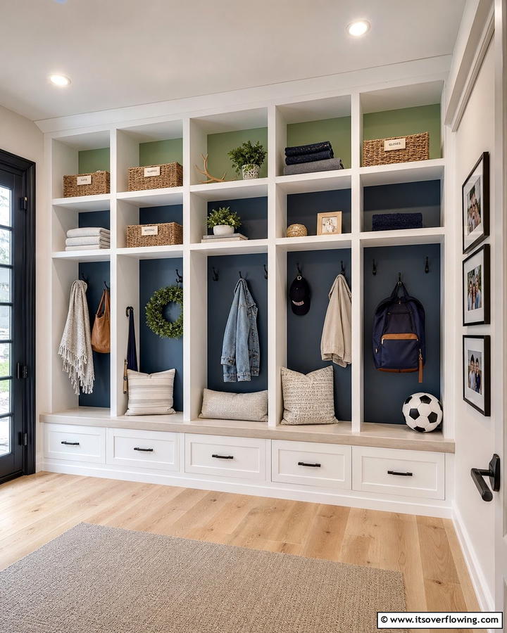 Customizable Cubby Storage - 21 Mud Room Ideas for Organized & Stylish Entryways