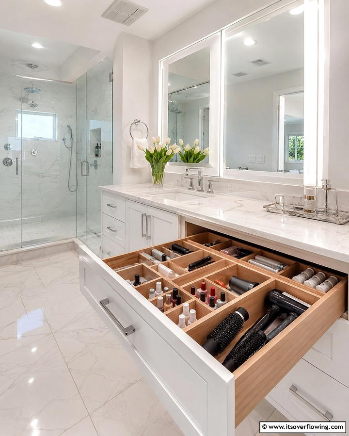 Customizable Drawer Inserts for Flexibility - 25 Bathroom Drawer Organization Ideas for a Clutter-Free Space