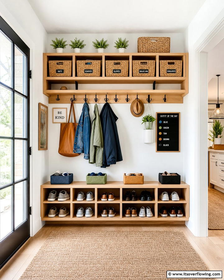 Customizable Entryway Organization - 21 Foyer Decor Ideas to Elevate Your Entryway’s First Impression