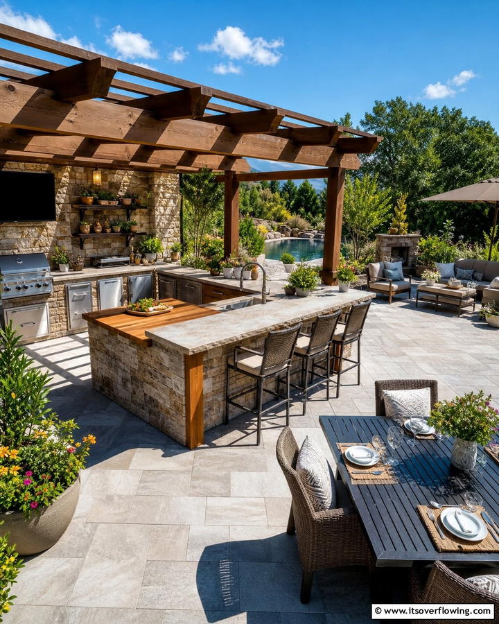 Customizable Layouts - 30 BBQ Island Ideas for Ultimate Outdoor Entertaining