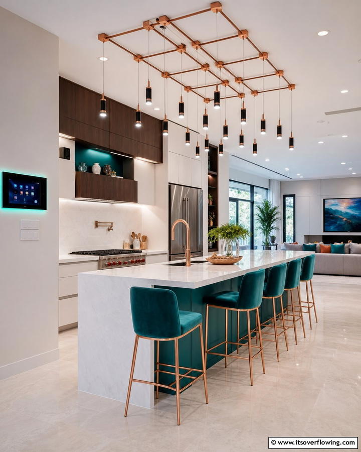 Customizable Lighting Arrays - 30 Kitchen Island Lighting Ideas to Illuminate Your Space