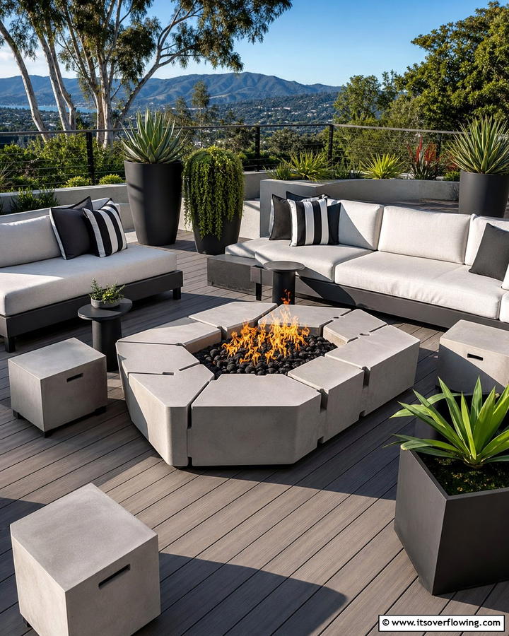 Customizable Modular Design - 21 Fire Pit Ideas for Outdoor Gatherings and Cozy Nights
