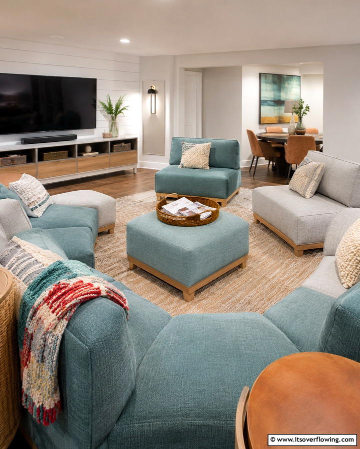 Customizable Modular Furniture - 30 Media Room Ideas for Ultimate Living Room Entertainment