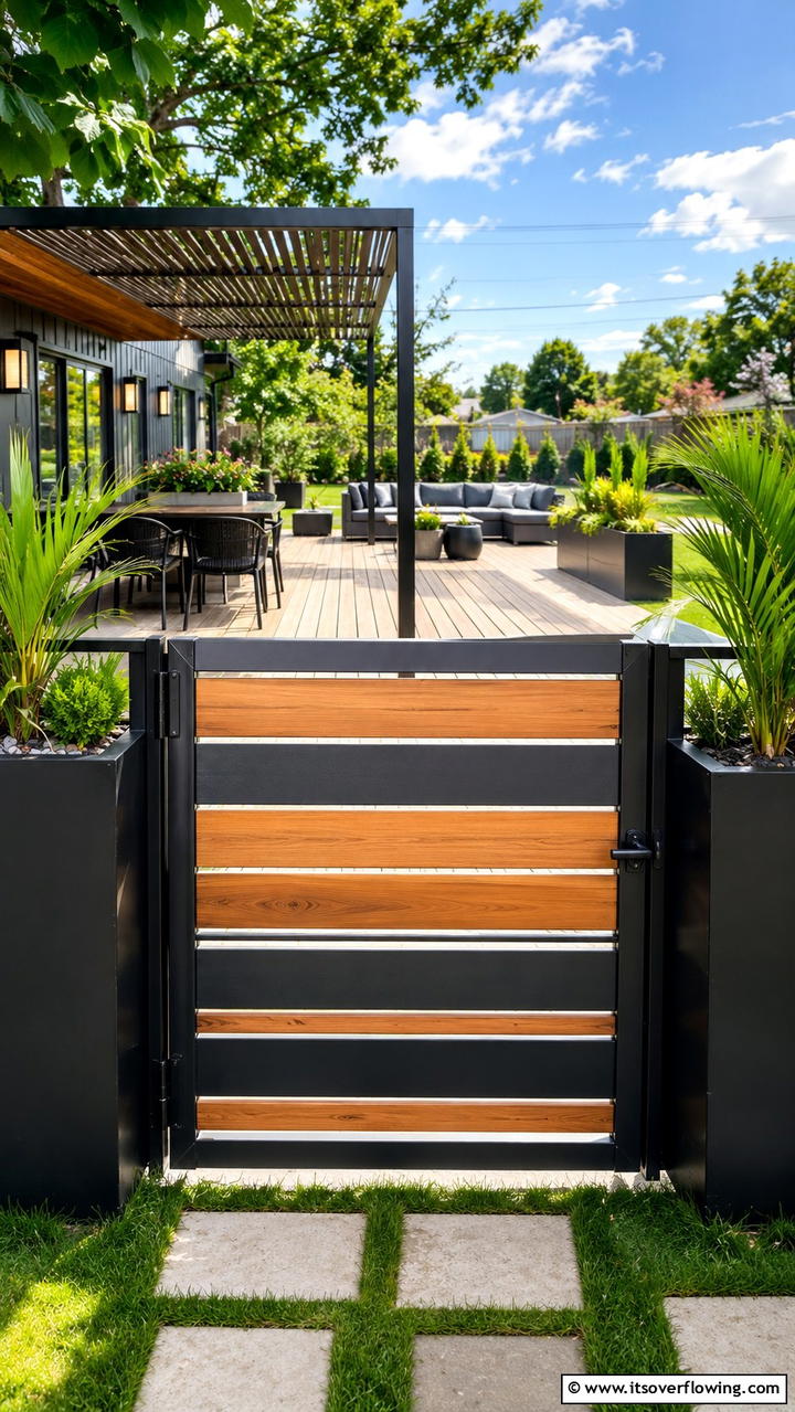 Customizable Modular Gate - 30 Deck Gate Ideas for Safety and Outdoor Style