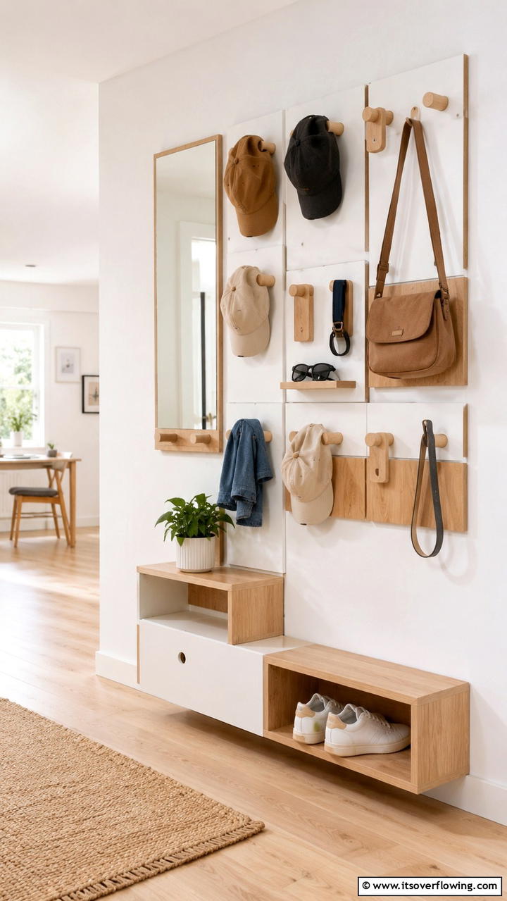 Customizable Modular Hat Rack - 30 Creative Hat Rack Ideas for Organized Entryways