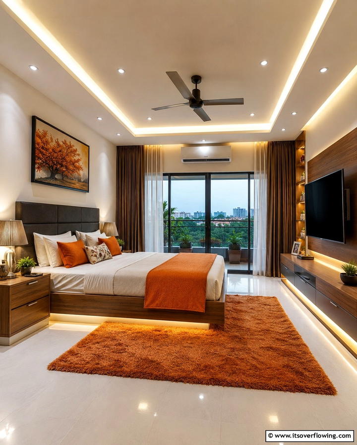 Customizable Mood Lighting - 30 Cozy Fall Bedroom Decor Tips for Autumnal Warmth & Style