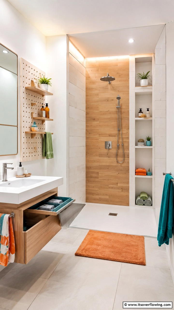Customizable Shower Nook - 30 Doorless Walk-In Shower Ideas for Modern Bathrooms