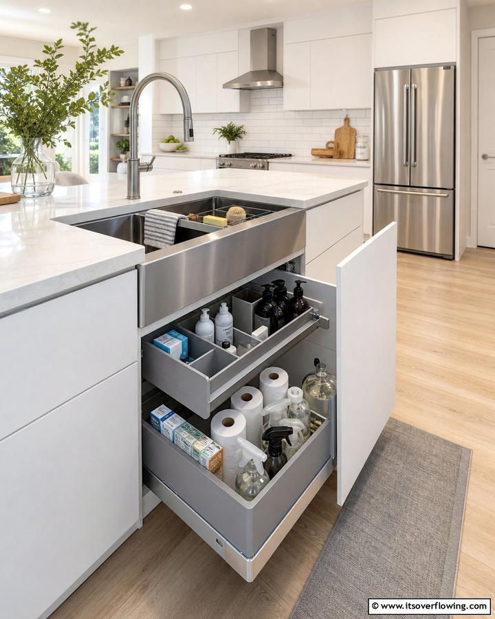 Customizable Sink Storage Solutions - 30 Kitchen Sink Ideas Combining Function and Style