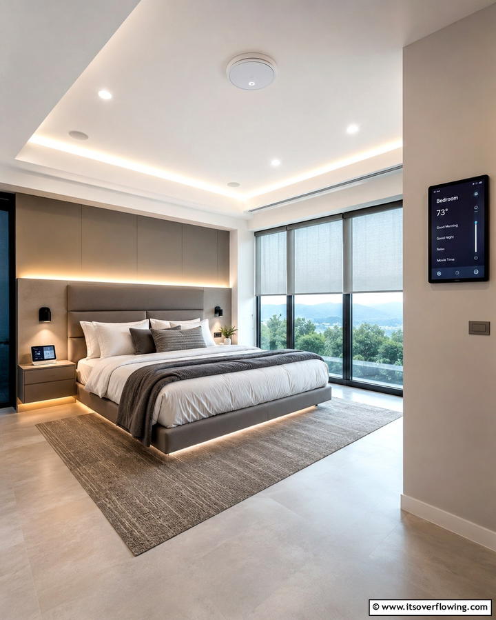Customizable Smart Technology - 25 Dreamy Bedroom Design Ideas for a Cozy Retreat